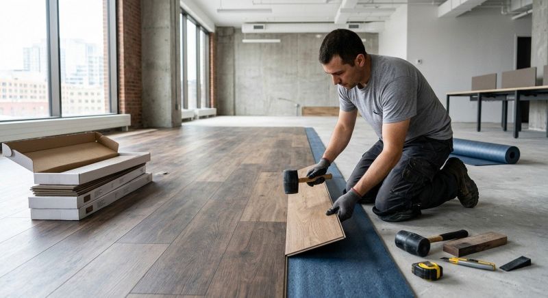 Our team working on Flooring Service projects in Parker, CO